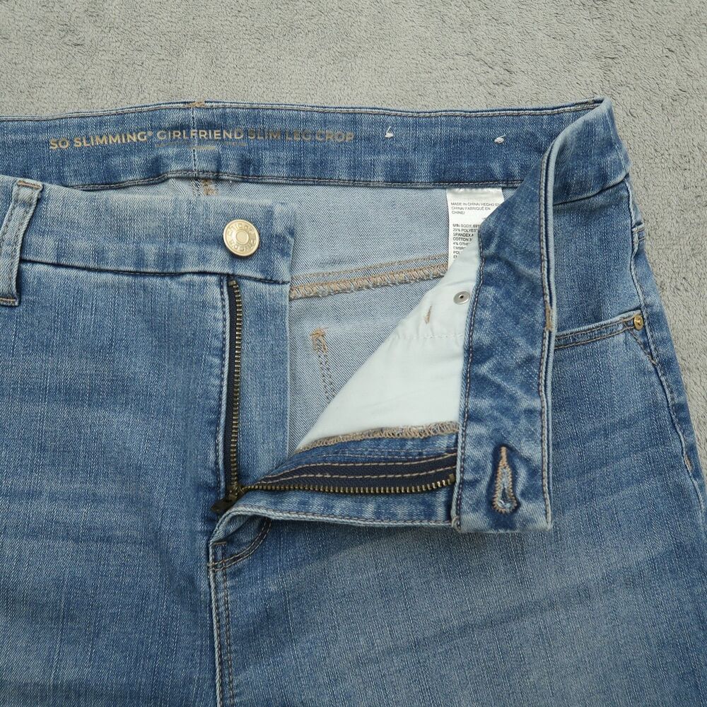 Chico's Jeans Women's 2R US-12R High-Rise Girlfriend Slim Leg Crop 24" Inseam - Picture 3 of 16